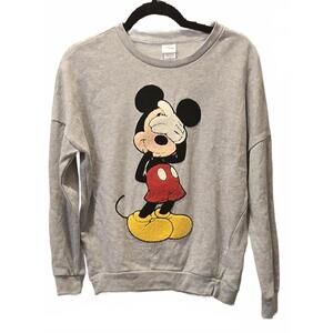 Disney Shy Mickey Sweatshirt Embroidered